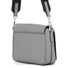 Load image into Gallery viewer, PRADA Triangular Plate Shoulder Bag Gray/Black2VD059_9Z2_F03HH_V_OOO Saffiano LeatherLeather
