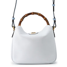 将图像加载到图库查看器中，GUCCI Diana 2-Way Shoulder Bag Light Blue746251 UAAAY 4949 Leather Bamboo Size Small
