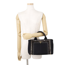 Load image into Gallery viewer, PRADA Canapa Bijoux Tote Bag BlackB24390 Canvas
