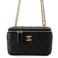 CHANEL Matelasse Vanity ChainShoulder Bag BlackAP3204-B10260-94305 Caviar Leather