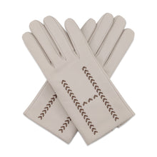 Load image into Gallery viewer, HERMES Glove Size 7.5 Beige/Brown Lambskin
