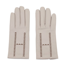 Load image into Gallery viewer, HERMES Glove Size 7.5 Beige/Brown Lambskin
