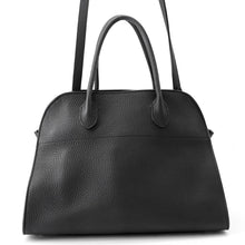 将图像加载到图库查看器中，The Row Soft Margaux Leather Bag BlackW1586L133BLPL Calf Leather Size 12
