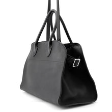 将图像加载到图库查看器中，The Row Soft Margaux Leather Bag BlackW1586L133BLPL Calf Leather Size 12
