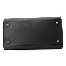将图像加载到图库查看器中，The Row Soft Margaux Leather Bag BlackW1586L133BLPL Calf Leather Size 12

