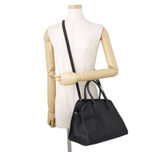 将图像加载到图库查看器中，The Row Soft Margaux Leather Bag BlackW1586L133BLPL Calf Leather Size 12
