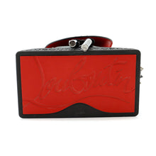 将图像加载到图库查看器中，Christian Louboutin Explorer Funk Studded Backpack Black/Red3215038 Calf Leather Size Small
