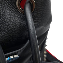 将图像加载到图库查看器中，Christian Louboutin Explorer Funk Studded Backpack Black/Red3215038 Calf Leather Size Small
