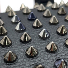 将图像加载到图库查看器中，Christian Louboutin Explorer Funk Studded Backpack Black/Red3215038 Calf Leather Size Small
