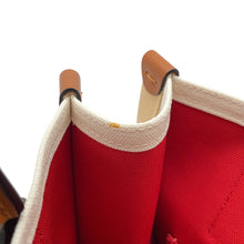 将图像加载到图库查看器中，Christian Louboutin Nastroloubi Tote Natural3235233 Canvas Leather Size Small
