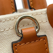 将图像加载到图库查看器中，Christian Louboutin BY MY SIDE Tote Natural/Brown1245235 Canvas Leather Size Mini
