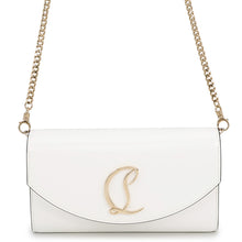 将图像加载到图库查看器中，Christian Louboutin Ruby 54 Chain Wallet Bianco1235227 Calf Leather
