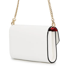 将图像加载到图库查看器中，Christian Louboutin Ruby 54 Chain Wallet Bianco1235227 Calf Leather
