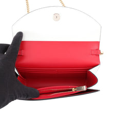 将图像加载到图库查看器中，Christian Louboutin Ruby 54 Chain Wallet Bianco1235227 Calf Leather
