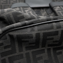 将图像加载到图库查看器中，FENDI Zucca Drawstring Backpack Black7VZ056 FFJacquard Leather
