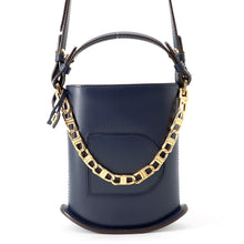 Load image into Gallery viewer, Delvaux Pan Toy Eclat 2WAY Shoulder Bag night skyAA0619AAM0AZBDO Box Calf LeatherLeather
