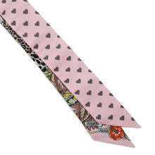 将图像加载到图库查看器中，HERMES Twilly Jungle Love Love Pink Pearl / Etoupe / Blanc Silk100%

