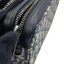 将图像加载到图库查看器中，Dior Oblique Jacquard Zip Pouch with Strap Beige/Black2OBBC119YSE_H05E Canvas Calf Leather

