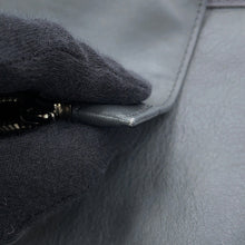 Load image into Gallery viewer, BALENCIAGA Navy Cabas Perforated 2-Way Bag Gray390346 Leather Canvas Size XS
