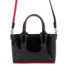将图像加载到图库查看器中，Christian Louboutin Kabata 2WAY Bag Black EnamelLeather Size Mini
