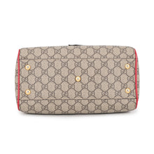 将图像加载到图库查看器中，GUCCI GG Supreme Small Boston 2WAY Bag Beige/Red409529 GG Supreme Leather

