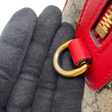 将图像加载到图库查看器中，GUCCI GG Supreme Small Boston 2WAY Bag Beige/Red409529 GG Supreme Leather
