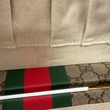 将图像加载到图库查看器中，GUCCI Savoy Beauty Case 2-Way Bag Beige/Brown/Green633587 GG Supreme Leather
