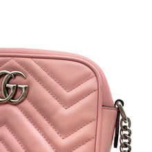 将图像加载到图库查看器中，GUCCI GG Marmont Matelasse Mini Shoulder Bag Pink634936 Leather
