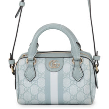 将图像加载到图库查看器中，GUCCI Ophidia Super Mini 2-Way Bag Light Blue781490 GG Supreme Leather
