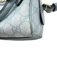 将图像加载到图库查看器中，GUCCI Ophidia Super Mini 2-Way Bag Light Blue781490 GG Supreme Leather
