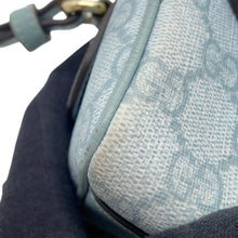 将图像加载到图库查看器中，GUCCI Ophidia Super Mini 2-Way Bag Light Blue781490 GG Supreme Leather
