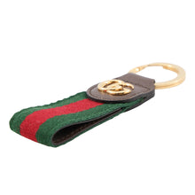 将图像加载到图库查看器中，GUCCI Ophidia Key Ring Brown/Green/Red523161 Canvas Leather
