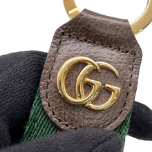 将图像加载到图库查看器中，GUCCI Ophidia Key Ring Brown/Green/Red523161 Canvas Leather
