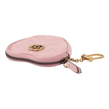 将图像加载到图库查看器中，GUCCI GG Marmont heart-shaped coin purse Pink699517 Leather
