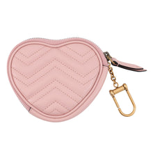 将图像加载到图库查看器中，GUCCI GG Marmont heart-shaped coin purse Pink699517 Leather
