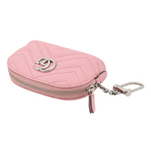 将图像加载到图库查看器中，GUCCI GG Marmont Key Pouch Pink625691 Leather
