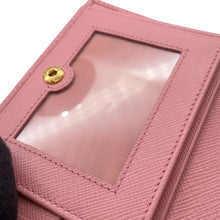 Load image into Gallery viewer, PRADA Saffiano Leather Compact Wallet Pink1ML023 Leather
