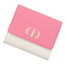 将图像加载到图库查看器中，Dior Montaigne Lotus Wallet White/Pink Leather
