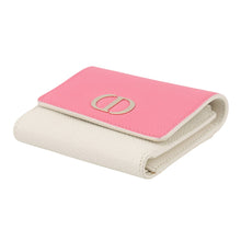 将图像加载到图库查看器中，Dior Montaigne Lotus Wallet White/Pink Leather
