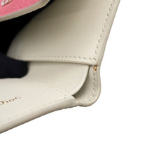将图像加载到图库查看器中，Dior Montaigne Lotus Wallet White/Pink Leather
