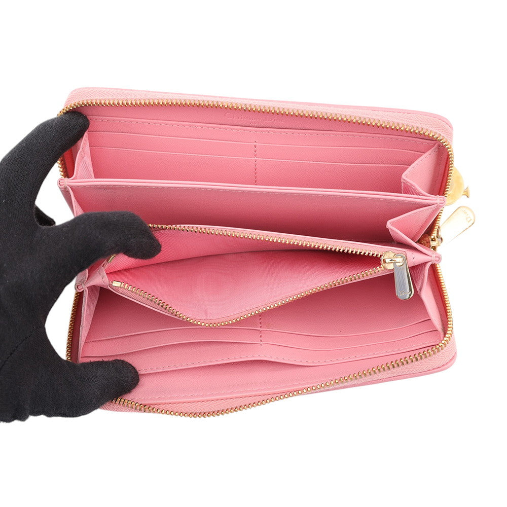 Dior Lady Dior Voyage Jules Wallet PinkS0007 ONMJ Leather– GALLERY