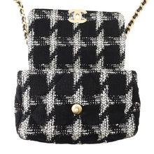 Load image into Gallery viewer, CHANEL 19 Dizneuf Chain Shoulder Bag Black/WhiteAS1160 Tweed
