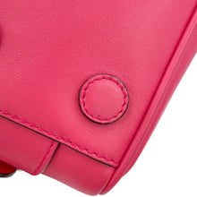 将图像加载到图库查看器中，JIMMY CHOO Varenne Bowling Bag Pink Leather Size Small
