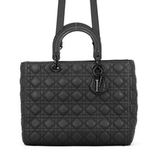 Load image into Gallery viewer, Dior Lady Dior BlackM0566SLOI_M989 Ultra Matte Calf Leather Size Large
