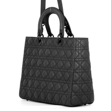 Load image into Gallery viewer, Dior Lady Dior BlackM0566SLOI_M989 Ultra Matte Calf Leather Size Large
