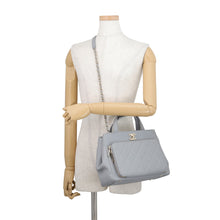 Load image into Gallery viewer, CHANEL Matelasse Business Affinity 2-Way Handbag GrayA93795 Caviar Leather
