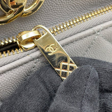 Load image into Gallery viewer, CHANEL Matelasse Business Affinity 2-Way Handbag GrayA93795 Caviar Leather
