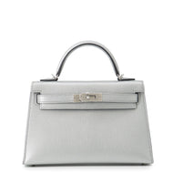 HERMES Mini Kelly Argent Chevre Shamqila