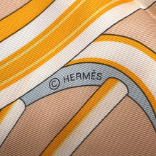 Load image into Gallery viewer, HERMES Carre LES ROUES DE PHAETON (Wheels of a four-wheeled carriage) Size 70 Orange・Cui / Poodle / Soleil Silk100%
