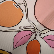 Load image into Gallery viewer, HERMES Carre 90 Le Pommier Sellier Size 90 White/Blue・Glacier/Apricot Silk100%
